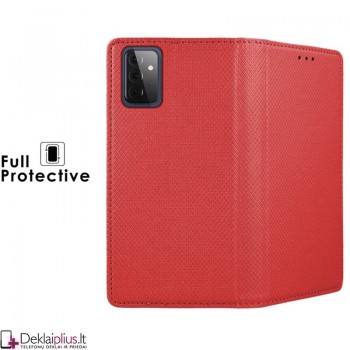 Telone smart magnet serijos atverčiamas dėklas - raudonas (telefonams Samsung A72/A72 5G)